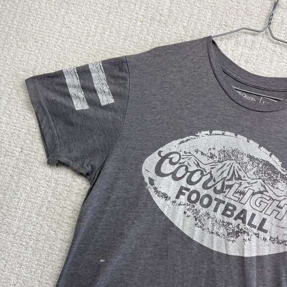 Coors Light Shirt Mens Large Gray Logo Beer Graphic Tee Football Heather Casual - Picture 2 of 15
